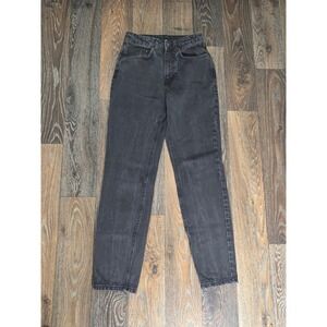 Ragged Jeans Womens Size 24 High Waisted Mom Jeans Faded Black Denim Cotton